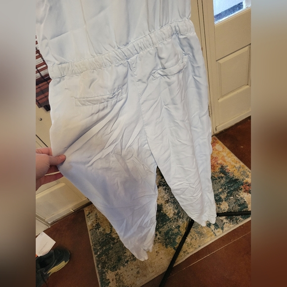 Light Blue Spaghetti Strap Jumpsuit - Picture 3 of 13